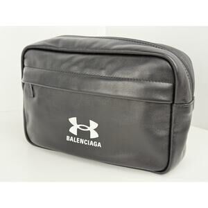 Balenciaga + Under Armour Clutch Black Leather Men's Bag